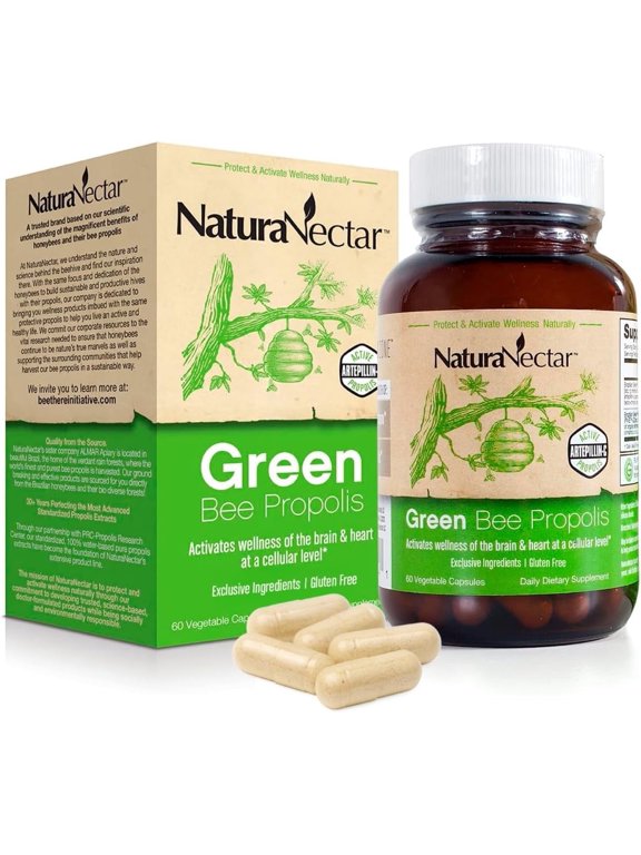 Green Propolis - Nootropic, wIth Health-Promoting Polyphenols Like Artepillin-C, 60 Capsules