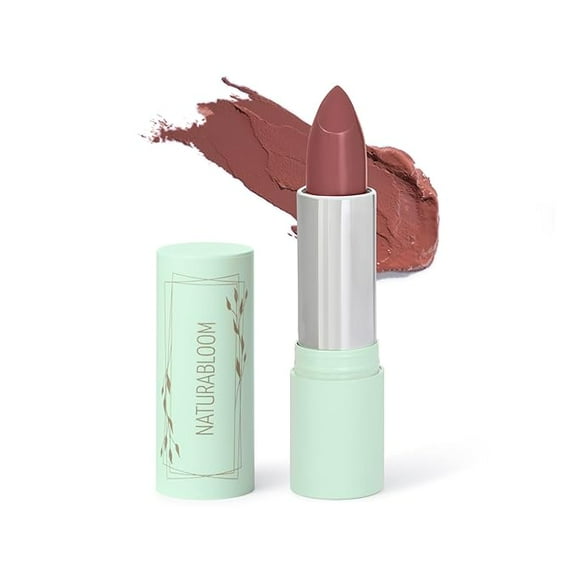 Naturabloom Long-Lasting Vegan Lipstick – Highly Pigmented, Hydrating, Natural Lip Color – Dusty Rose
