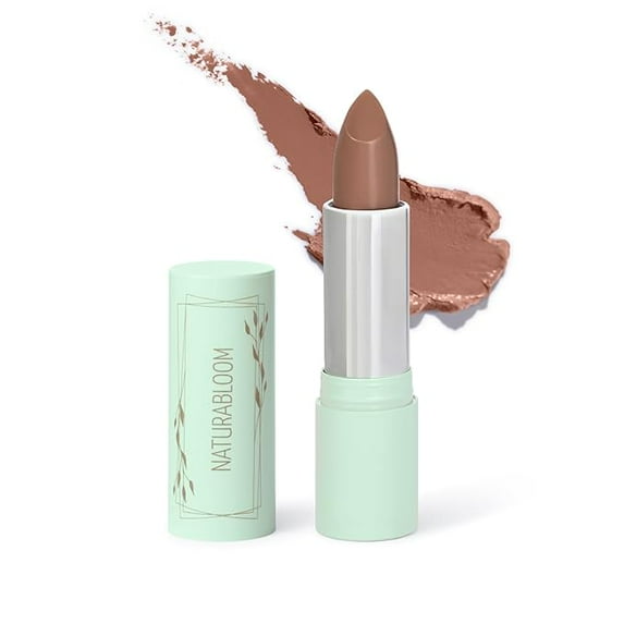 Naturabloom Long-Lasting Vegan Lipstick – Highly Pigmented, Hydrating, Natural Lip Color – Hazel