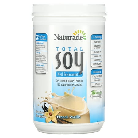 Naturade - Total Soy, Meal Replacement, On-the-Go Meal French, Vanilla, 17.88 Oz, 1 Pack, 13 Serving