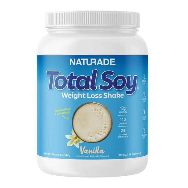 Naturade Total Soy, Meal Replacement for Weight Management, Vanilla, 19.1 Oz., 1 Pack