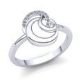 thumbnail image 1 of Natural 0.25ct Round Cut Diamond Ladies Bridal Interlinked Engagement Fancy Ring Solid 18K Rose, White or Yellow Gold F VS1, 1 of 3