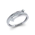 thumbnail image 1 of Natural 0.3ct Round Cut Diamond Prong Fancy Ladies Bridal Stackable Ring Anniversary Wedding Band Solid 14K Gold GH SI2, 1 of 3