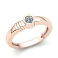 thumbnail image 1 of Natural 0.4ct Round Cut Diamond Ladies Bridal Solitaire Anniversary Engagement Ring Solid 14K Rose, White or Yellow Gold GH SI1, 1 of 3
