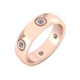 thumbnail image 1 of Natural 0.5Ct Round Cut Diamond Domed Bridal Anniversary Wedding Eternity Band Ring 14k Gold GH SI1, 1 of 3