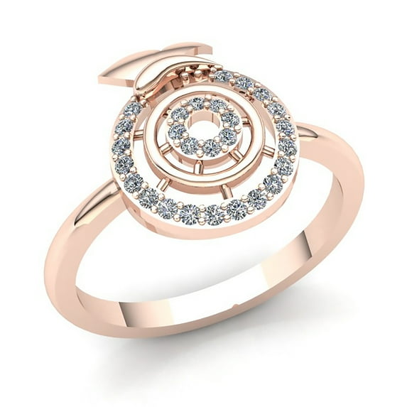 Natural 0.5carat Round Cut Diamond Ladies Bridal Halo Anniversary Engagement Ring Solid 14K Rose, White or Yellow Gold GH SI1