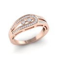 thumbnail image 1 of Natural 0.5ct Round Cut Diamond Prong Bridal Fancy Right Hand Wedding Band Anniversary Solid 10K Gold GH SI1, 1 of 3