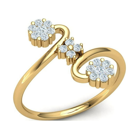 Natural 0.5ct Round Cut Diamond Prong Women's Fancy Bridal Forever Us Ring Anniversary Band Solid 10K Gold J SI2