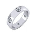 thumbnail image 1 of Natural 0.75Ct Round Cut Diamond Domed Anniversary Wedding Eternity Band Ring Solid 14k Gold IJ I1, 1 of 3