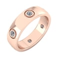 thumbnail image 1 of Natural 0.75Ct Round Cut Diamond Domed Anniversary Wedding Eternity Band Ring Solid 18k Gold IJ SI2, 1 of 3