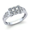 thumbnail image 1 of Natural 0.75carat Round Cut Diamond Mens Cluster Classic Anniversary Engagement Ring Solid 14K Rose, White or Yellow Gold GH SI1, 1 of 3