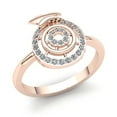 thumbnail image 1 of Natural 0.75ct Round Cut Diamond Ladies Interlinked Fancy Engagement Anniversary Ring Solid 14K Rose, White or Yellow Gold IJ SI2, 1 of 3