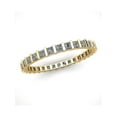 thumbnail image 1 of Natural 1.00Ct Princess Cut Diamond Bar Set Women's Anniversary Wedding Eternity Band Ring Solid 14k Yellow Gold G SI1, 1 of 3