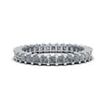 thumbnail image 1 of Natural 1.25Ct Princess Cut Diamond Shared Prong Women's Anniversary Wedding Eternity Band Ring Solid 14k White Gold H SI2, 1 of 3