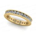 thumbnail image 1 of Natural 1.25Ct Round Cut Diamond Channel Set Milgrain Women's Anniversary Wedding Eternity Band Ring Solid 14k Yellow Gold F VS2, 1 of 3