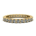 thumbnail image 1 of Natural 1.35Ct Round Cut Diamond Classic Shared Prong Women's Anniversary Wedding Eternity Band Ring Solid 10k Yellow Gold I SI2, 1 of 3