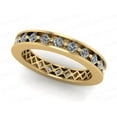 thumbnail image 1 of Natural 1.50Ct Princess Cut Diamond Angled Women's Anniversary Wedding Eternity Band Ring Solid 14k Yellow Gold I SI2, 1 of 3
