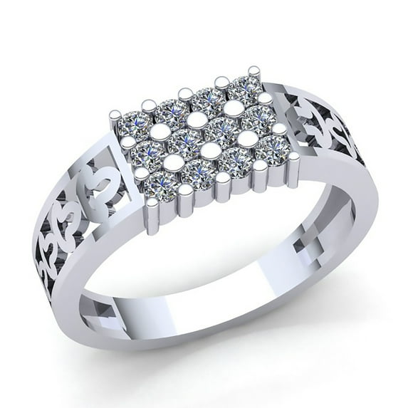 Natural 1.5ct Round Cut Diamond Mens 3-Row Anniversary Wedding Band Solid 18K Rose, White or Yellow Gold G SI1