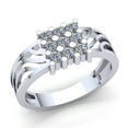 thumbnail image 1 of Natural 1.5ct Round Cut Diamond Mens Cluster Anniversary Wedding Band Solid 14K Rose, White or Yellow Gold GH SI1, 1 of 3