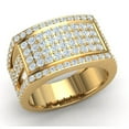 thumbnail image 1 of Natural 1.5ct Round Cut Diamond Prong Men's Fancy Split Shank Wedding Band Solid 10K Gold GH SI1, 1 of 3