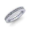 thumbnail image 1 of Natural 1.75Ct Round Cut Diamond Classic Channel Set Women's Anniversary Wedding Eternity Band Ring Solid 10k White Gold I SI2, 1 of 3