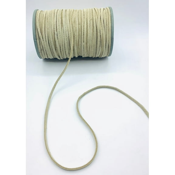 Natural 1/8" Flat Suede Leather