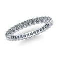 thumbnail image 1 of Natural 1.80Ct Princess Cut Diamond Shared Prong Women's Anniversary Wedding Eternity Band Ring Solid 10k White Gold G-H I1, 1 of 3