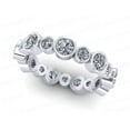 thumbnail image 1 of Natural 1.80Ct Round Cut Diamond Alternating Women's Anniversary Wedding Eternity Band Ring 925 Sterling Silver G-H I1, 1 of 3