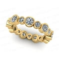 thumbnail image 1 of Natural 1.80Ct Round Cut Diamond Alternating Women's Anniversary Wedding Eternity Band Ring Solid 10k Yellow Gold G-H I1, 1 of 3