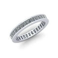 thumbnail image 1 of Natural 1.85Ct Princess Cut Diamond Classic Channel Set Women's Anniversary Wedding Eternity Band Ring Solid 10k White Gold G-H I1, 1 of 3