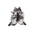 thumbnail image 1 of Natural Kobe Cowhide Rug | White & chocolate | 6'x7', 1 of 4