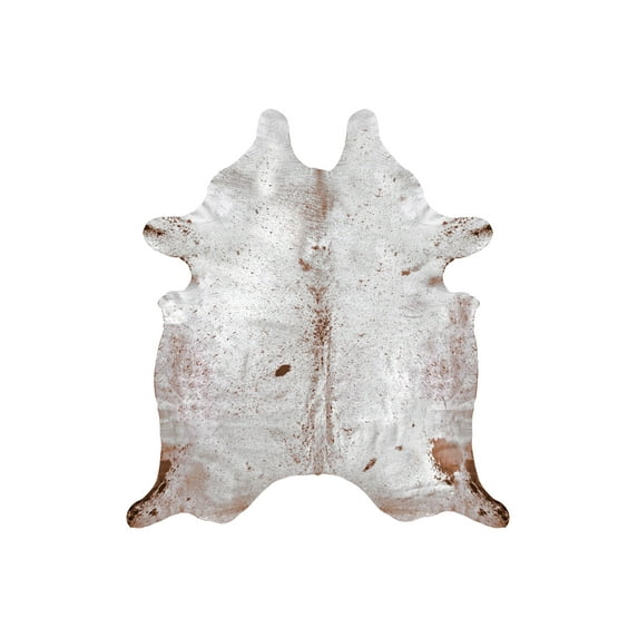 Natural Kobe Cowhide Rug | S & p white/brown | 6'x7'