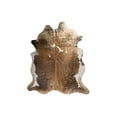 thumbnail image 1 of Natural Scotland Cowhide Rug | Brown/white & gold | 6'x7', 1 of 4