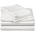 thumbnail image 1 of Natural 1000 Thread Count - 100% PIMA Cotton California King(72" X 84") White Bed Sheet Set-6-Piece Woven Solid 21"-24"(Inch) Drop Length Hotel Quality, 1 of 4