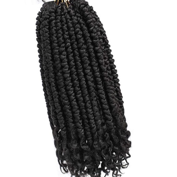 Natural 12 Strand Braided Dreadlock Ponytail Elastic Hairtie Hair Braiding Cuffs Hair Extension For Casual Quick Styles