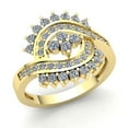 thumbnail image 1 of Natural 1ct Round Cut Diamond Ladies Bridal Flower Anniversary Engagement Ring Solid 18K Rose, White or Yellow Gold H SI2, 1 of 3