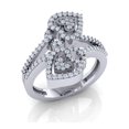 thumbnail image 1 of Natural 1ct Round Cut Diamond Prong Forever Heart Engagement Ring Solid Bridal Solid 10K Gold JK I1, 1 of 3