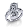 thumbnail image 1 of Natural 1ct Round Cut Diamond Prong Forever Heart Engagement Ring Solid Bridal Solid 10K Gold JK I1, 1 of 3