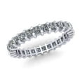 thumbnail image 1 of Natural 2.00Ct Princess Cut Diamond Shared Prong Women's Anniversary Wedding Eternity Band Ring Solid 10k White Gold I SI2, 1 of 3