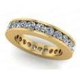 thumbnail image 1 of Natural 2.50Ct Round Cut Diamond Classic Channel Set Women's Anniversary Wedding Eternity Band Ring Solid 10k Yellow Gold I SI2, 1 of 3