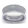 thumbnail image 1 of Natural 2.50Ct Round Diamond 5Row Concave Anniversary Wedding Eternity Band Ring 18k Gold IJ SI2, 1 of 3