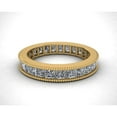 thumbnail image 1 of Natural 2.70Ct Princess Cut Diamond Channel Set Milgrain Women's Anniversary Wedding Eternity Band Ring Solid 10k Yellow Gold H SI2, 1 of 3