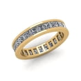 thumbnail image 1 of Natural 2.70Ct Princess Cut Diamond Classic Channel Set Women's Anniversary Wedding Eternity Band Ring Solid 10k Yellow Gold I SI2, 1 of 3