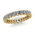 thumbnail image 1 of Natural 2.70Ct Princess Cut Diamond Shared Prong Women's Anniversary Wedding Eternity Band Ring Solid 14k Yellow Gold H SI2, 1 of 3