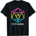 thumbnail image 1 of Natural 20 Pansexual Flag Pride LGBT Rights Saying Design T-Shirt, 1 of 3