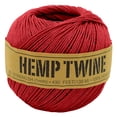 thumbnail image 1 of Natural 20lb Hemp Twine for DIY – 1mm Thin High Tensile Strength Twine for Cooking, Jewelry, Crafts, and Decoration – Red, 100G/430 ft, 1 of 9