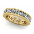 thumbnail image 1 of Natural 3.00Ct Round Cut Diamond Channel Set Milgrain Women's Anniversary Wedding Eternity Band Ring Solid 14k Yellow Gold H SI2, 1 of 3