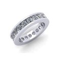 thumbnail image 1 of Natural 3.00Ct Round Cut Diamond Channel Set Women's Anniversary Wedding Eternity Band Ring Solid 14k White Gold G SI1, 1 of 3
