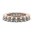 thumbnail image 1 of Natural 3.00Ct Round Cut Diamond Shared Prong Women's Anniversary Wedding Eternity Band Ring Solid 14k Rose Gold H SI2, 1 of 3