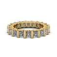 thumbnail image 1 of Natural 3.35Ct Princess Cut Diamond U-Bar Setting Women's Anniversary Wedding Eternity Band Ring Solid 10k Yellow Gold G-H I1, 1 of 3
